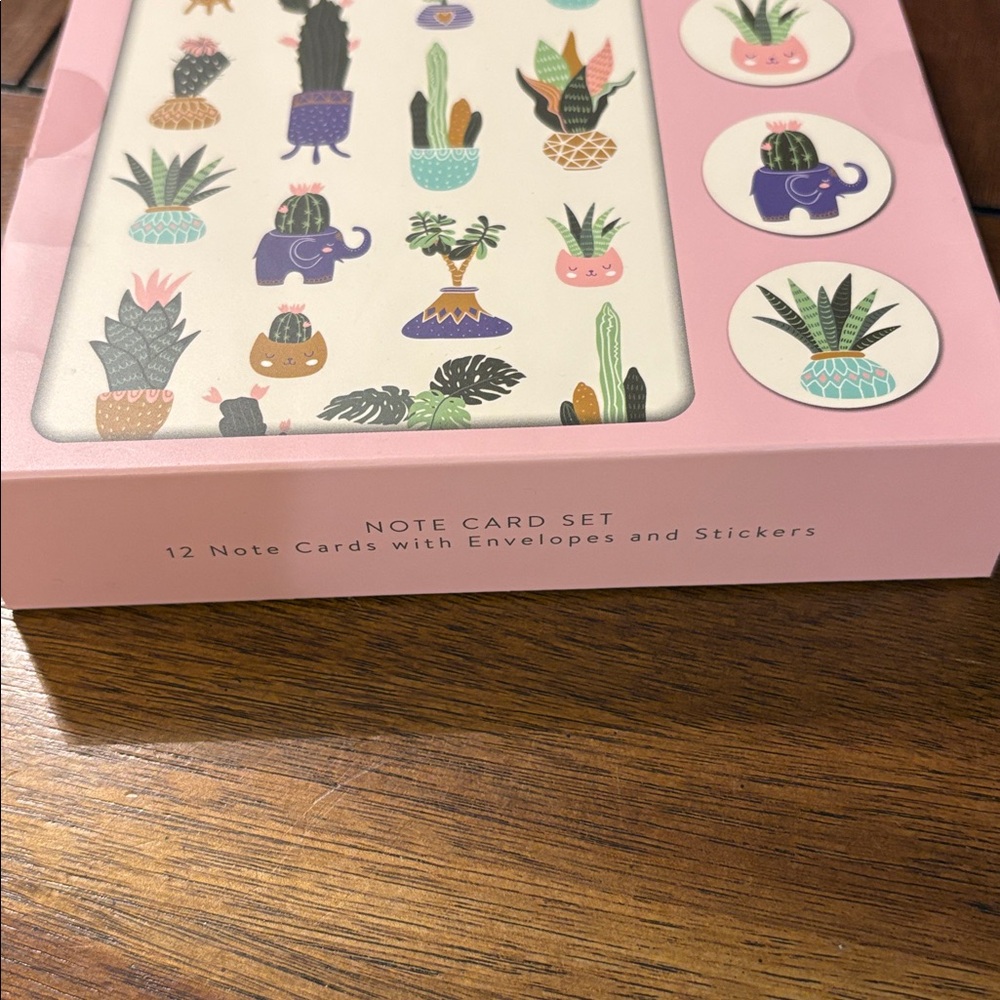 Pink Cactus-Themed Card Set - Picture 2 of 5